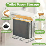 RollGuard Elegant Toilet Paper Holder with Lid – Closed Storage Container for Bathroom Rolls