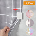 AquaFix GripSeal Shower Curtain Clips – Self-Adhesive Waterproof Curtain Holders (2-Pack / 6-Pack)