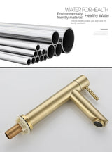 PureFlow ColdCore Stainless Steel Bathroom Faucet – Single Handle Compact Cold Water sink faucet with Ceramic Valve