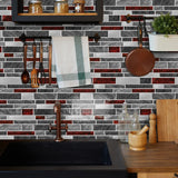 LuxeMarmer Black & White Marble Wall Stickers – Self-Adhesive, Waterproof Tile Decals (1–12 Pieces)