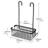 AluGrip AeroMount No-Drill Shower Caddy – Rustproof Aluminum Wall Shelf, Removable Bathroom Organizer Basket