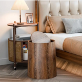 WoodStyle Swing Trash Bin with Swivel Lid – Modern Wooden Design, Hygienic & Durable