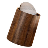 WoodStyle Swing Trash Bin with Swivel Lid – Modern Wooden Design, Hygienic & Durable