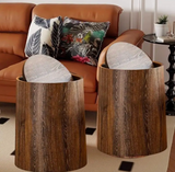 WoodStyle Swing Trash Bin with Swivel Lid – Modern Wooden Design, Hygienic & Durable