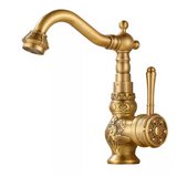 HeritageFlow Pull-Out Bronze Kitchen Faucet – Retro Antique Solid Brass Single-Handle Sink faucet with Swivel & Retractable Spout