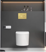 Aurelium Dual-Flush Toilet Push Plate – Gold Finish Wall Actuator Panel