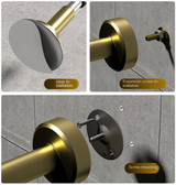 Nurlin Brass Knurled Door Stopper – Antique Brass Door Holder & Wall Bumper