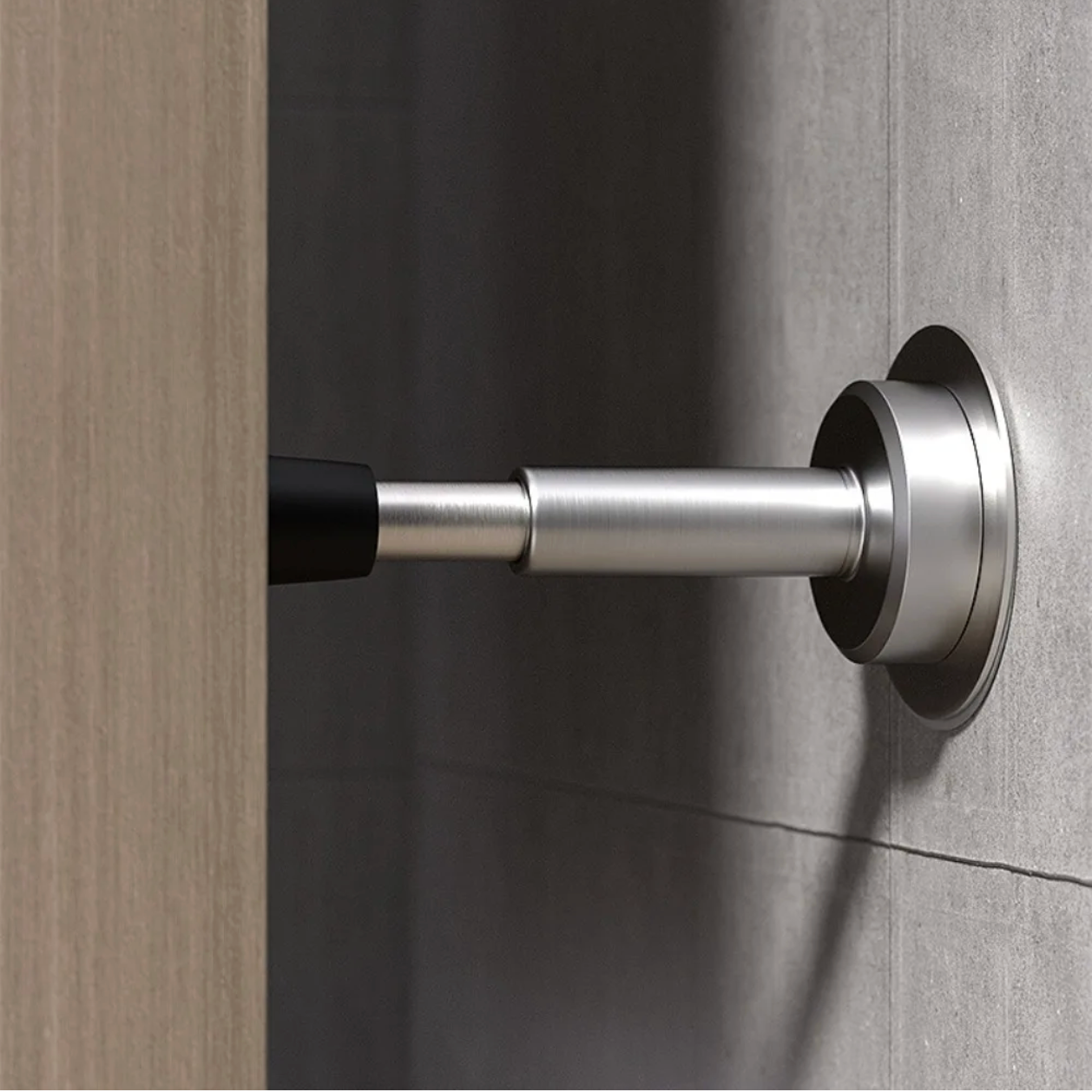 Nurlin Brass Knurled Door Stopper – Antique Brass Door Holder & Wall Bumper