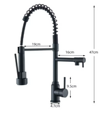 AuroraPull Luxe Pull-Down Kitchen Faucet – Brushed Nickel Gold Single-Handle Mixer with Hot & Cold Water