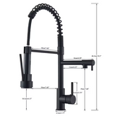 AuroraPull Luxe Pull-Down Kitchen Faucet – Brushed Nickel Gold Single-Handle Mixer with Hot & Cold Water