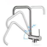 Foldable 360° Swivel Kitchen Faucet with Dual Spray Modes and Hot and Cold Mixer