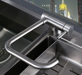 Foldable 360° Swivel Kitchen Faucet with Dual Spray Modes and Hot and Cold Mixer