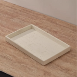 Travella Travertine Bathroom Set – Luxury Stone Soap Dispenser & Bathroom Organizer