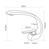 Curved Brass Bathroom Sink Faucet with Single Handle Hot and Cold faucet