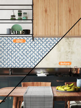 NordicTyle 12-Piece Scandinavian Floor & Wall Sticker Set – Thick PVC Tiles with Strong Adhesion for Modern Home Decor
