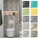 DecoMosaic 3D Peel-and-Stick Mosaic Wall Tiles – 10-Pack Waterproof PVC Stickers for Kitchen & Bathroom