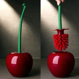 CherryClean Pop Designer Toilet Brush & Holder – Fun Cherry-Shaped Bathroom Cleaning Set with Compact Hygienic Storage