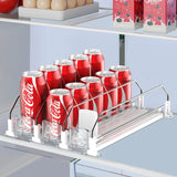 CoolSlide Automatic Beverage Organizer – Adjustable Can Storage for Fridge & Kitchen
