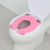 TravelPotty Fold-N-Go Kids Training Potty – Portable Collapsible Toddler Toilet Seat with Cartoon Design (Compact Travel Size)