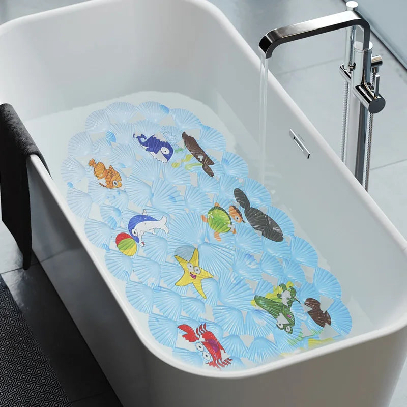 SafeStep Kids & Seniors Non-Slip Bath Mat with Massage Suction Cups