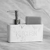CleanEase 2-in-1 Kitchen Soap Dispenser with Sponge Holder – Modern Countertop Organizer