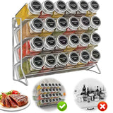 4 Tier Wall Mounted Spice Rack Organizer Premium – Carbon Steel Kitchen Shelf | Pantry Cabinet Storage | Space Saving Design