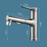 Modern White Pull-Out Bathroom Sink Faucet – Single Handle Brass Basin Mixer