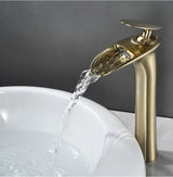 Modern White Waterfall Bathroom Sink Faucet – Single Handle Basin Mixer