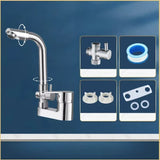 Multi-Function Brass Bathroom Sink Faucet with Single Handle Hot and Cold Mixer