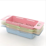 FlexDrain Adjustable Sink Basket – Portable Dish Drainer Rack | Auto-Draining Kitchen Organizer | Vegetable Washing Holder