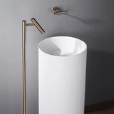ORVIA Luxury Floor-Mounted Faucet  – Tall Designer Bathroom Faucet, Brass, Hot & Cold, Single Handle