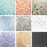 CrystalMosaic 3D Tile Stickers – Self-Adhesive Waterproof Glass-Look Wall Covering for Kitchen & Bathroom (5/10 Pieces)
