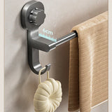 MagnaGrip Suction Cup Towel Holder – Black, Drill-Free & Multifunctional