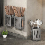 SpaceSaver Wall-Mounted Cutlery Organizer – Kitchen Utensil Drain Rack | Multifunction Storage Holder | Easy Drain Design