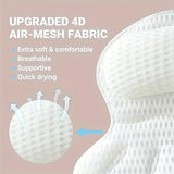 AquaComfort Luxury Bath Pillow – 3D Air Mesh | Neck & Back Support, Suction Cups, Machine Washable