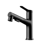 Modern White Pull-Out Bathroom Sink Faucet – Single Handle Brass Basin Mixer