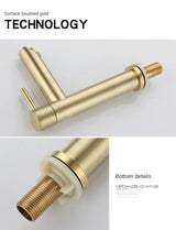 PureFlow ColdCore Stainless Steel Bathroom Faucet – Single Handle Compact Cold Water sink faucet with Ceramic Valve