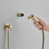 AquaClean Black Bidet Faucet – Stainless Steel Wall-Mounted WC Shower Sprayer (Shattaf Set)