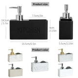 CleanEase 2-in-1 Kitchen Soap Dispenser with Sponge Holder – Modern Countertop Organizer
