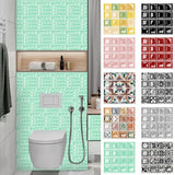 DecoMosaic 3D Peel-and-Stick Mosaic Wall Tiles – 10-Pack Waterproof PVC Stickers for Kitchen & Bathroom