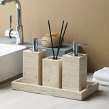 Travèra Beige Travertine Bathroom Set – Timeless Elegance in Natural Marble Stone