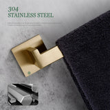 AeroSteel Brushed Stainless Steel Bathroom Hardware Set – Towel Bar, Toilet Paper Holder & Wall Hooks