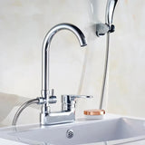 Multi-Function Brass Bathroom Sink Faucet with Single Handle Hot and Cold Mixer