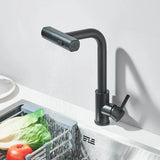 Modern Pull-Down Kitchen Faucet with 360° Swivel and Waterfall Spray Finish