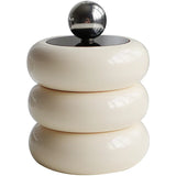 CeramiLux Creative Ceramic Storage Jar with Lid – Stylish Candle & Candy Jar