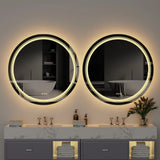 Luvodi Round Smart LED Bathroom Mirror – Touchscreen, Anti-Fog & Adjustable Lighting (24-Inch)
