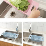 FlexDrain Adjustable Sink Basket – Portable Dish Drainer Rack | Auto-Draining Kitchen Organizer | Vegetable Washing Holder