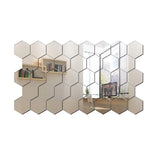 HexaShine 45-Piece Mirror Wall Sticker Set – DIY Acrylic Hexagon Wall Decor for Modern Home & Interior Design