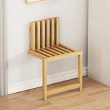 Ultra-Narrow Folding Wall Bench – Drill-Free Solid Bamboo Entryway Stool | Space-Saving Nordic Design