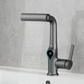 AquaGlow SmartFalls Digital Waterfall Bathroom Faucet – LED Temperature Display, Lift Spout & Adjustable Spray, Hot & Cold faucet
